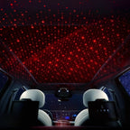 4-in-1 Retractable Car Charger – Dual Ports, Type-C Fast Charge & Starry Sky Light