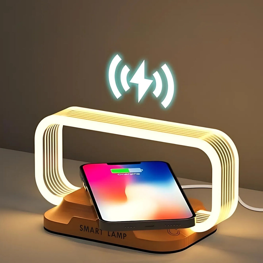 LED Wireless Charger Lamp – Touch Control Desk Light with Phone Stand
